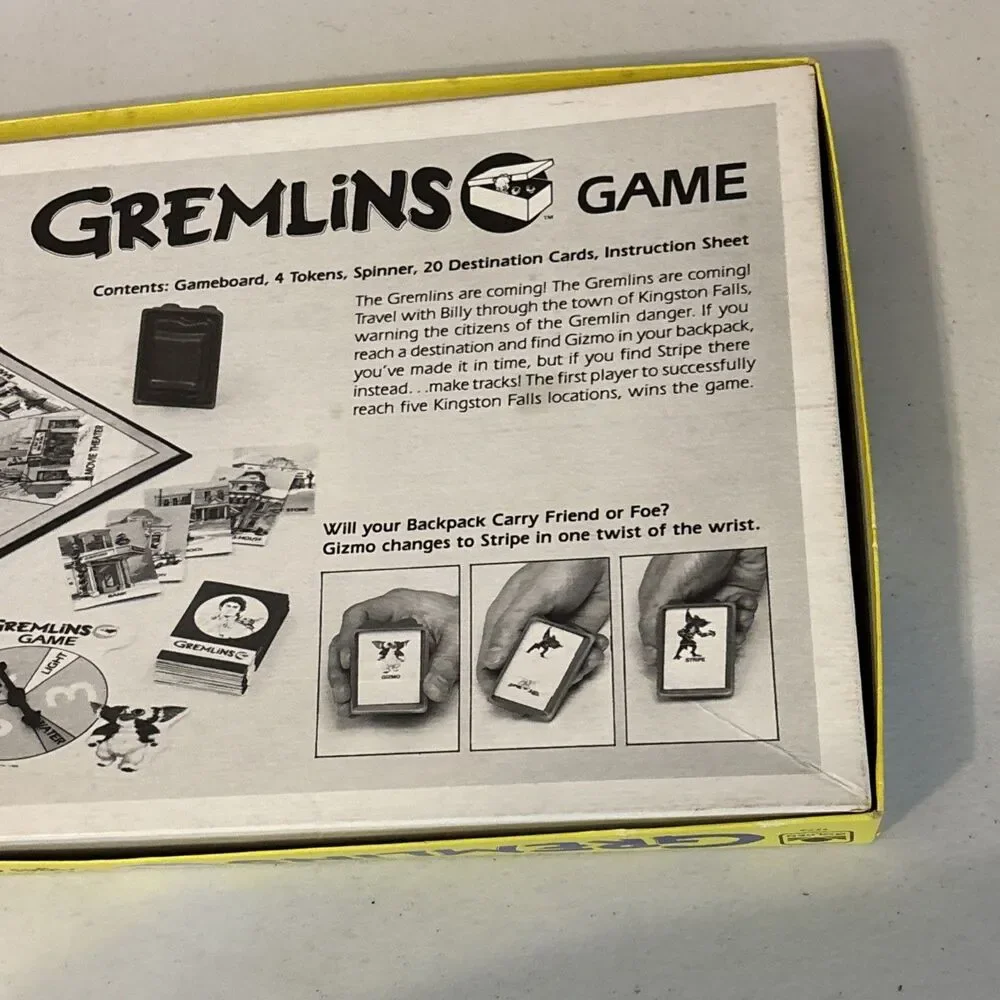 VINTAGE 1984 Gremlins Board Game Complete Golden Game Gizmo With Instructions